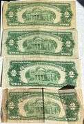 Four Various 1928 Red Seal $2 US Notes