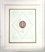 Erte "Rose Fan" Estate Serigraph with Foil Stamping Framed