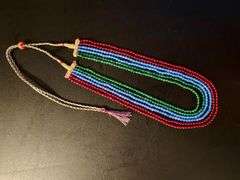 Stunning  410 Cttw Mined From The Earth 6 Strand Natural Ruby Emerald Blue Sapphire Necklace