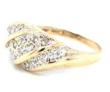 Tasteful 14K YG Pave Set Diamond Ring
