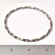 Twisted Bangle Bracelet in Sterling Silver.
