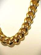 Huge 283.1 Grams 14 Kt Yellow Gold Plate Cuban Curb Link Chain Necklace