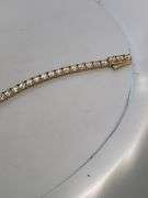 CERTIFIED BRAND NEW 14K YELLOW GOLD TENNIS BRACELET. 11.00 CARATS OF DIAMONDS.