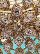 Investment! Fancy 14k Gold Diamond Marquise Bracelet