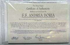 1935-E $1 Silver Certificate – S.S. Andrea Doria Shipwreck Recovery – PCGS Grade B – w/ Case & COA