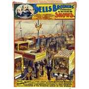 Old Sells Brothers Circus Show Poster 26x36-inches