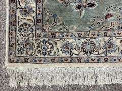 Handmade Abrash Silk Persian Nain 4.5x2.10