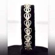 Heart Link Bracelet in Sterling Silver.