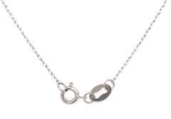 14kt White gold diamond Initial E pendant on chain