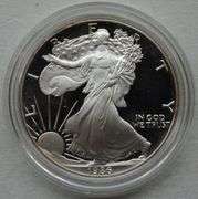 1986-S American Silver Eagle $1 Coin – 1 oz .999 Fine Silver – With Original Box & COA