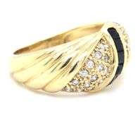 Stunning 14K YG Sapphire and Dimond Ring