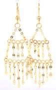 14kt Yellow gold Mirror finish dangle earrings