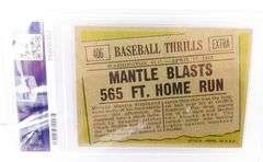 1961 Mantle Blasts 565 Ft. Home Run Baseball Card, 3.5+