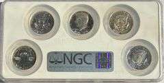 5 Piece Silver Half Dollar Set NGC Brilliant Proof