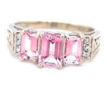 Vibrant 14KI WG Pink Corundum Ring