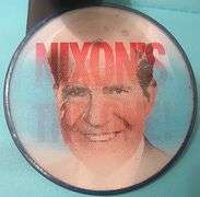 RARE NIXON FLICKER CAMPAIGN BUTTON