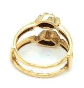 Nice 18K YG and Baguette Diamond Insert Ring