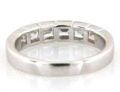 New 0.98ctw Baguette Sideways Six Stone Band Ring in 18K