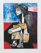 Pablo Picasso, Portrait Of Jacqueline Roque, Hand Signed by the Estate