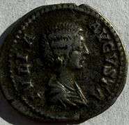 Julia Downa 160-217 Roman Silver Denarius.