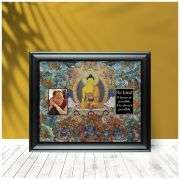 Dalai Lama Autographed Framed Custom Photo Display