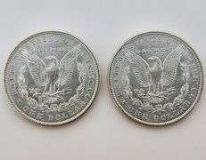 (2) 1904-O Morgan Silver Dollars