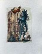 Highly Collectible and Rare Salvador Dali Wood Engraving Circa 1959