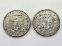 1881-S & 1882-S Morgan Silver Dollars