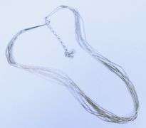 Carolyn Pollack Long Sterling Liquid Silver Heishi Necklace
