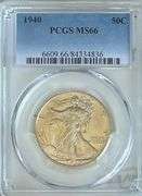 1940 PCGS MS 66 Walking Liberty Half