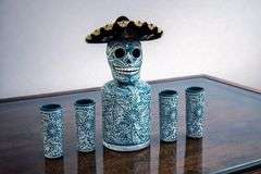 Hand-Painted Tequila Decanter Set