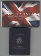 Gem BU 2007 $1 Silver Eagle (Box/COA) & 2011 Gem BU Britannia Silver (Box/Capsule)