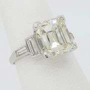 3.95CTW GIA Certified Art Deco Diamond Ring