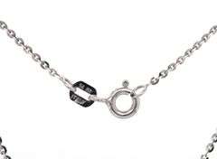 14kt White gold 16ct blue topaz and diamond accent pendant on chain