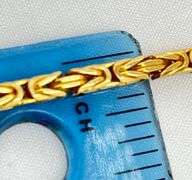 Italian 14KT Yellow Gold Solid 3MM Byzantine Chain Necklace