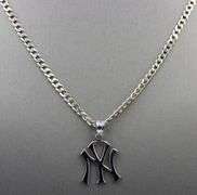 925 Sterling silver New York Yankess pendant on chain