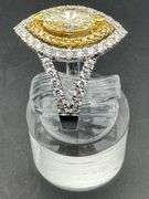 18K Two-Tone Gold Marquise Diamond Ring