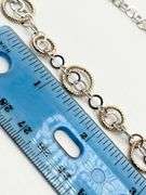 M Italy 925 sterling Silver Two Tone Circle Link Necklace