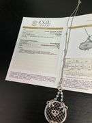 CERTIFIED 18K WHITE GOLD DIAMOND NECKLACE