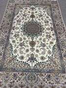 Handmade Fine Silk Persian Isfahan 7.11x5.2