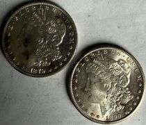 1879 S &1890 S Frosty White BU Morgans