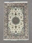Handmade Fine Silk Persian Isfahan 7.11x5.2