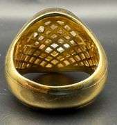 14K Yellow Gold Round Brilliant Cut Diamond Ring of 10.11ct