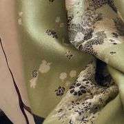 Equestrian Green / Black Bouquet Reversible Wrap – Shawl