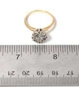 Sparkling 14K Yellow Gold Approx. 0.66CTW Diamond Cluster Top Ring