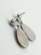 925 Sterling Silver Boho Flower Drop Earrings