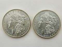 (2) 1904-O Morgan Silver Dollars
