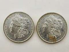 (2) 1890-O Morgan Silver Dollars