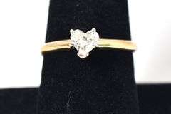 Brilliant 14K Yellow Gold Approx. 0.57CTW  Diamond Heart Ring