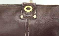 Coach Bridget legacy brown leather and brass purse